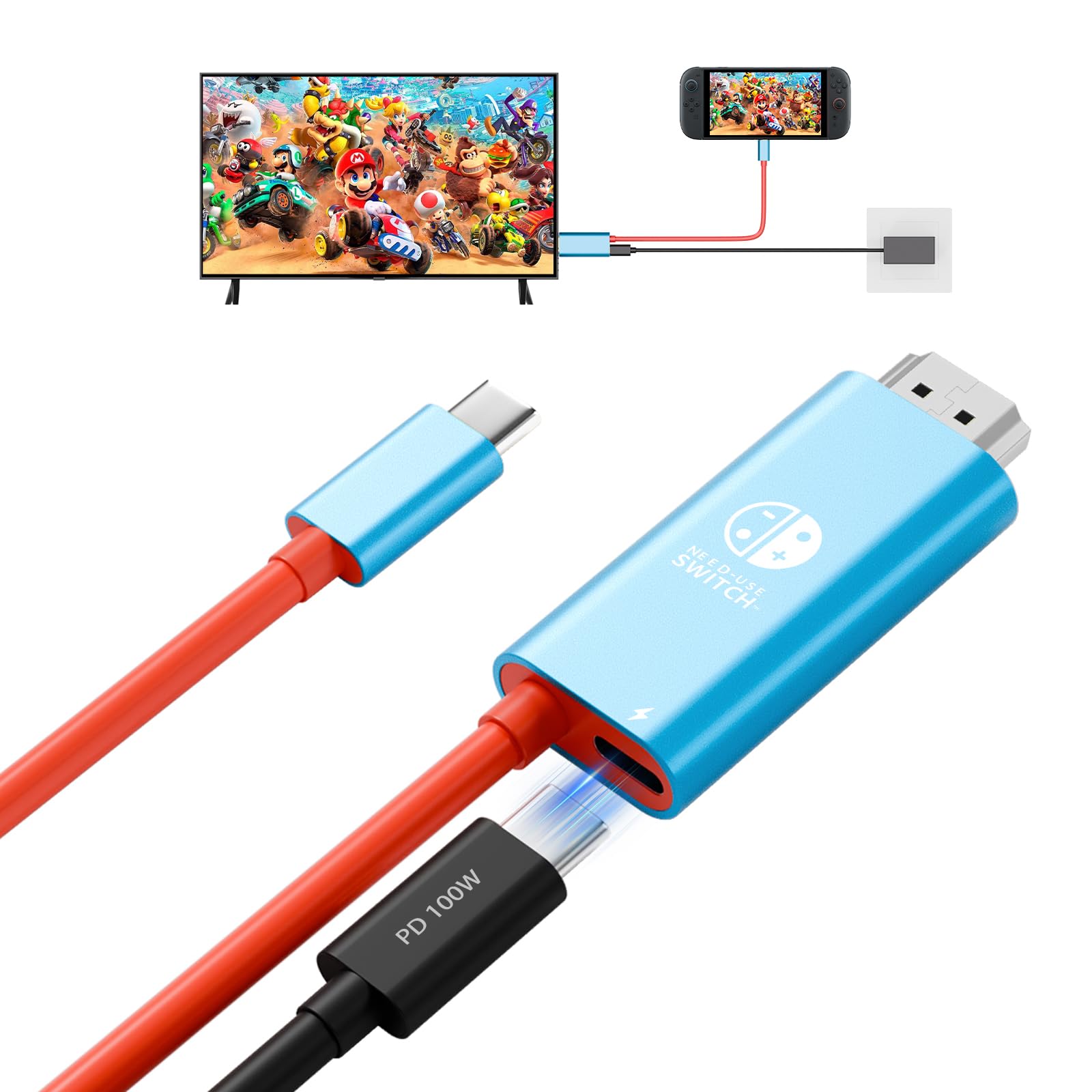 Amazon.co.jp: 【2025年新登場】Switch 1/OLED 用 Type-C to HDMI 変換